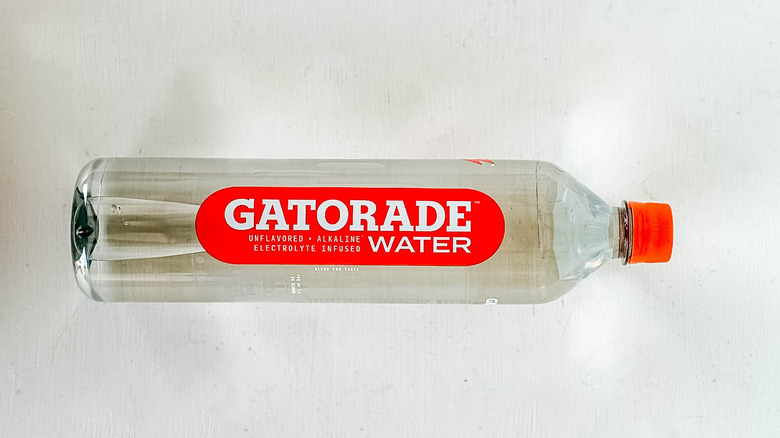 gatorade water bottle on white background