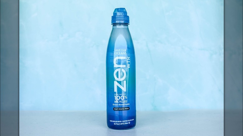 zen wtr blue water bottle