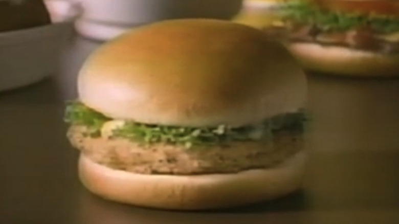 A still from an advert for Wendy's Country Fried Steak Sandwich