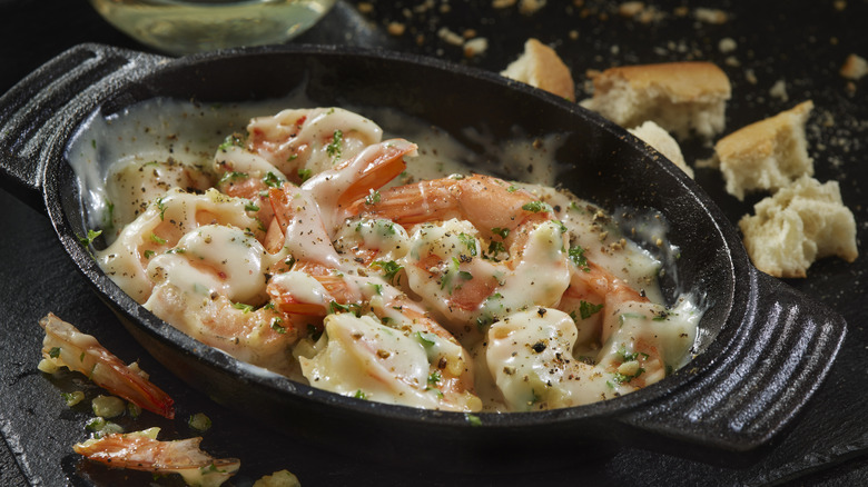 shrimp with creamy sauce