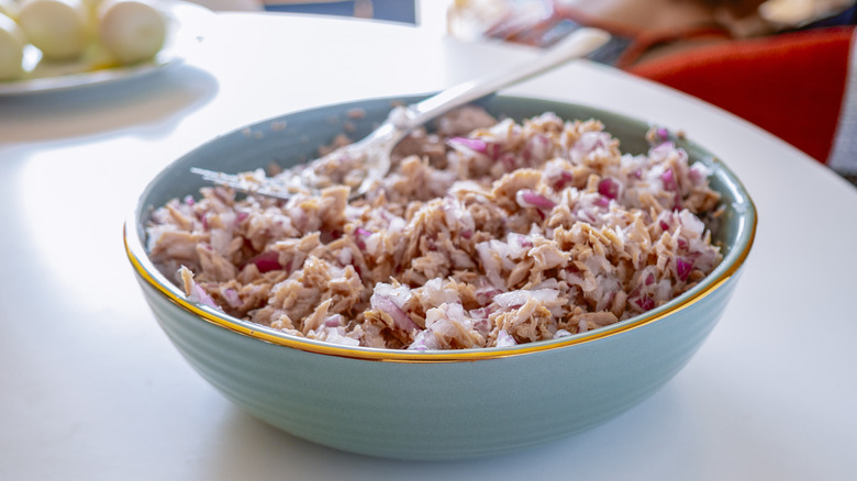 bowl of tuna salad