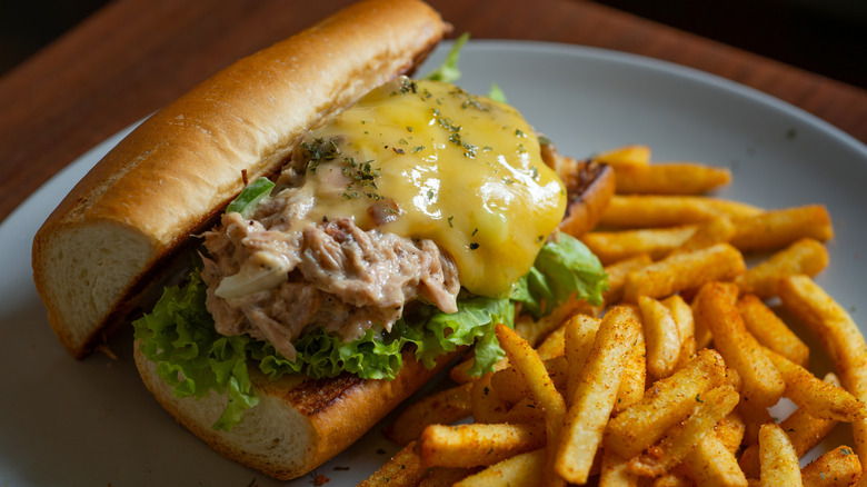 tuna melt with fries