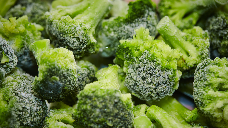 Frozen broccoli. 
