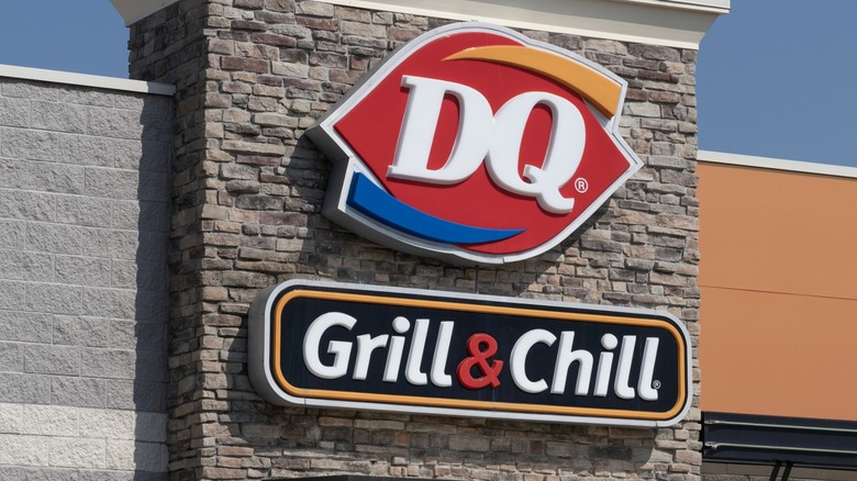 "DQ" sign outside Dairy Queen restaurant