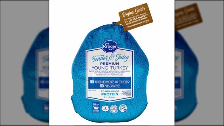 kroger tender & juicy premium turkey in packaging