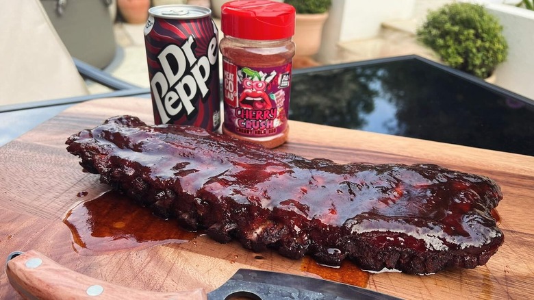 Ribs with Dr. Pepper glaze