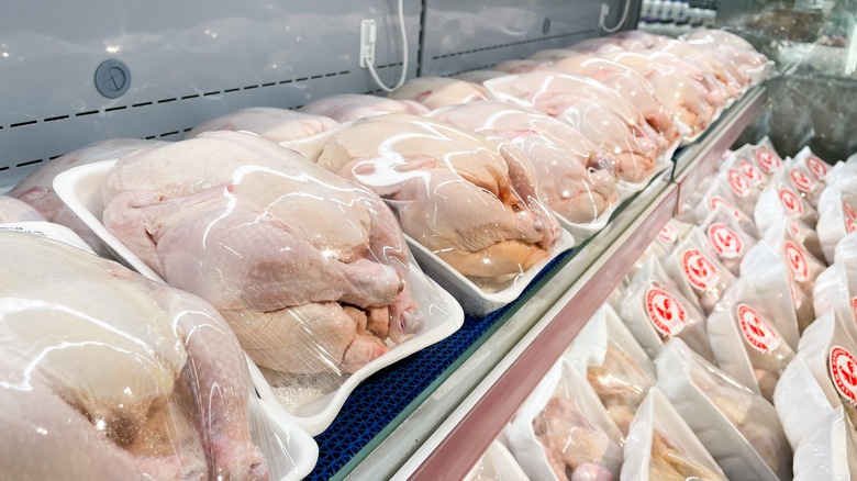 Packages of whole chicken