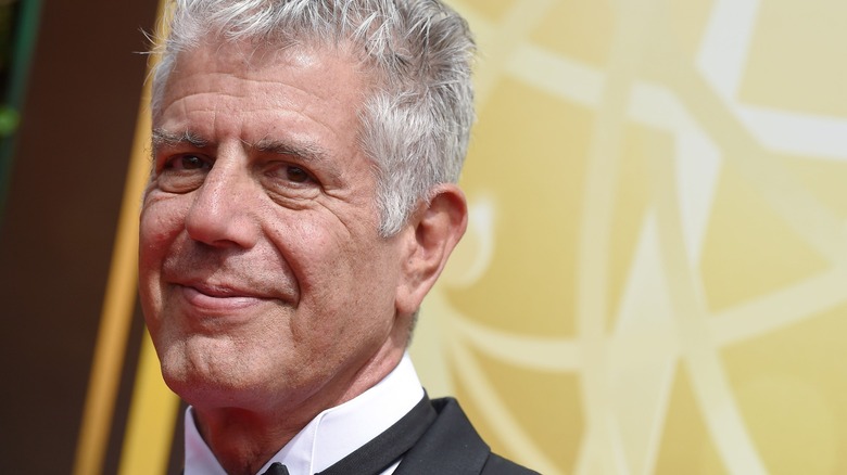 Anthony Bourdain at awards ceremony