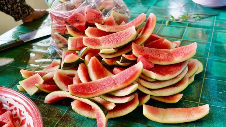 pile of watermelon 