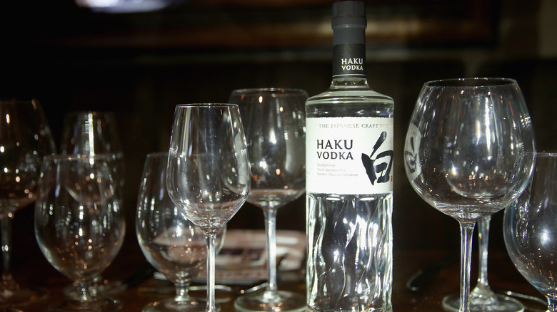 A bottle of Haku Vodka