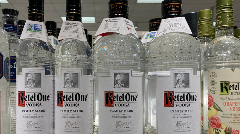 Bottles of Ketel One Vodka