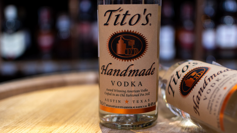 Bottles of Tito's Vodka