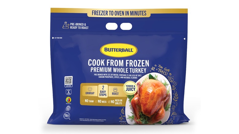 Butterball Cook from Frozen Turkey packaging