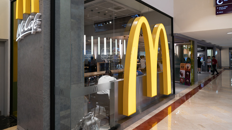 A McDonald's location at a shopping mall