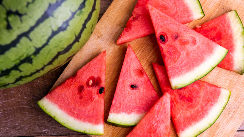 Slices of fresh watermelon