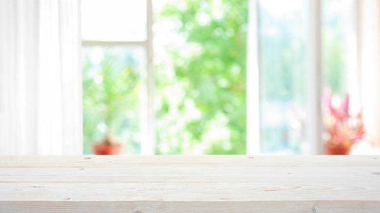 An open window in the kitchen