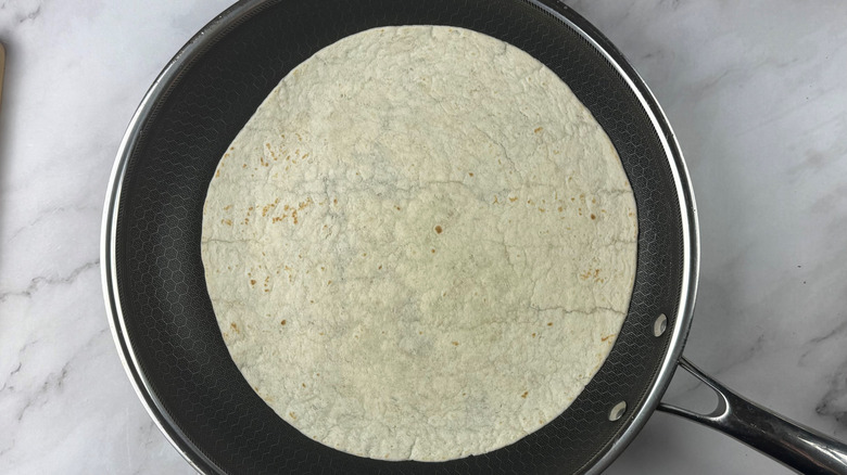 Tortilla in pan