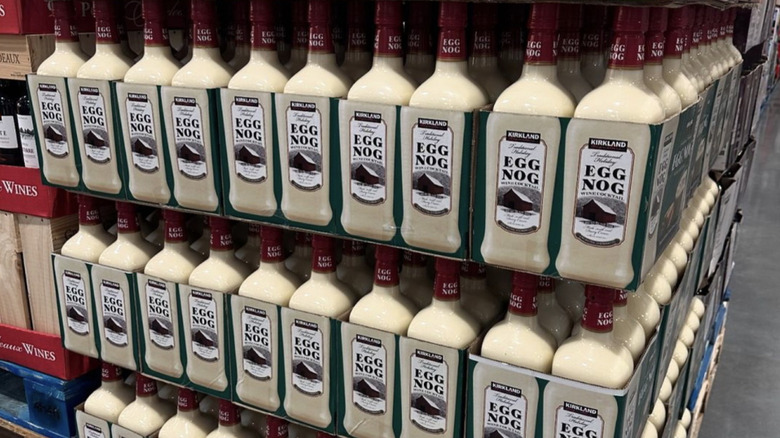 Kirkland eggnog liqueur on shelves