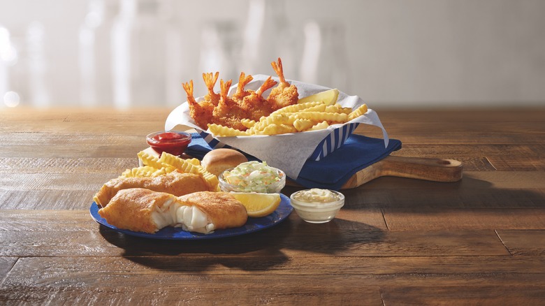 Culver's cod dinner with six-piece butterfly shrimp and fries