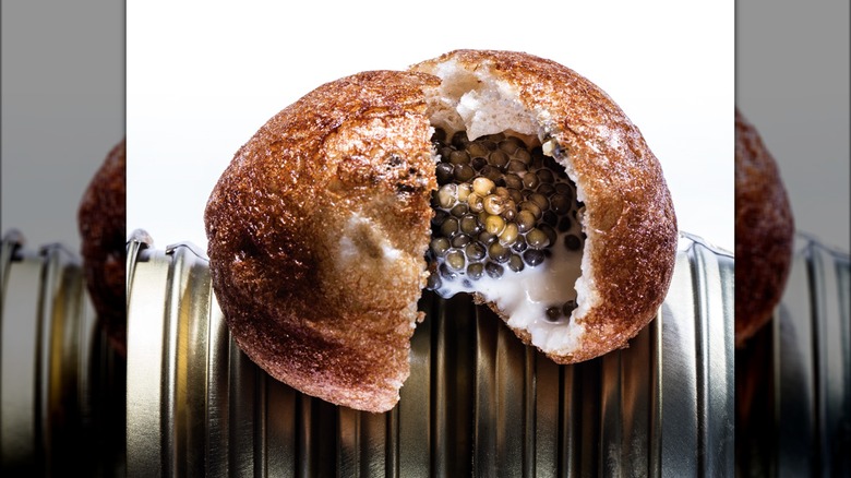 Caviar-filled Panchino doughnut from Disfrutar