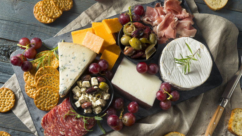 A charcuterie spread