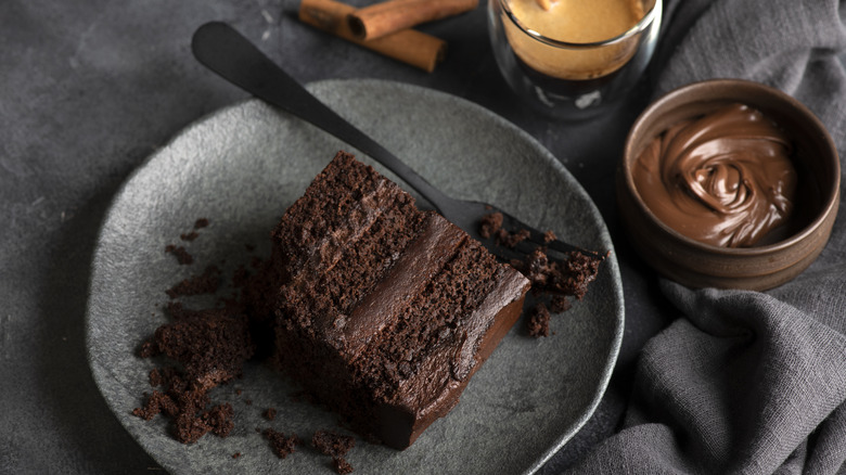 Chocolate cake made with espresso powder