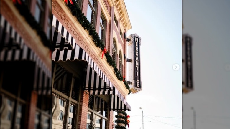 The Mercantile building and sign