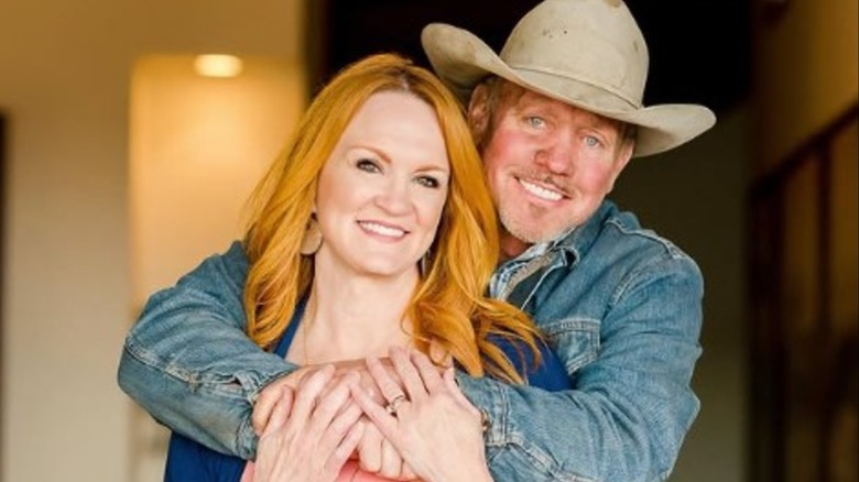 Ladd Drummond hugging Ree Drummond