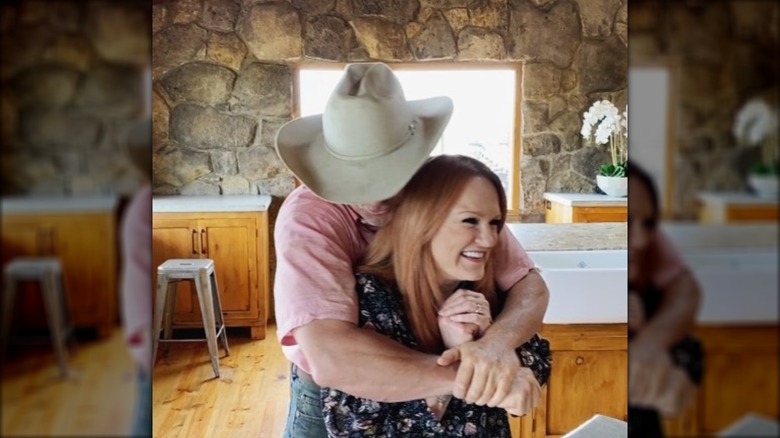 Ladd Drummond hugging Ree Drummond