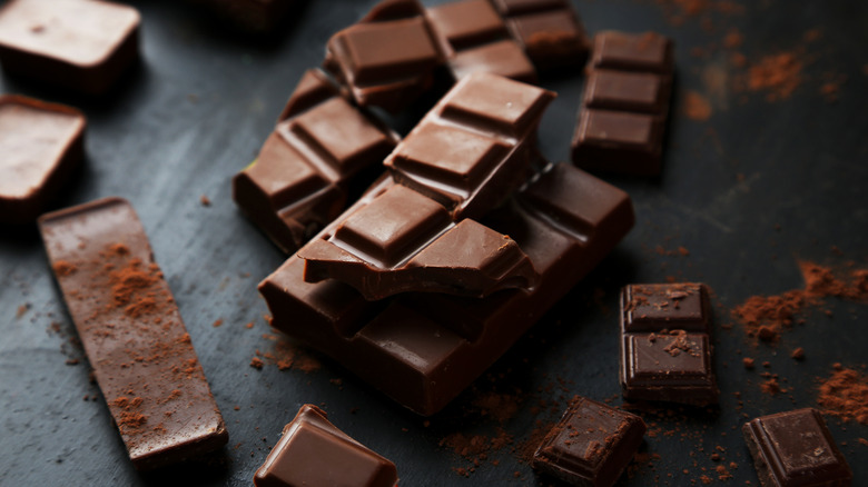 chocolate bars on a table