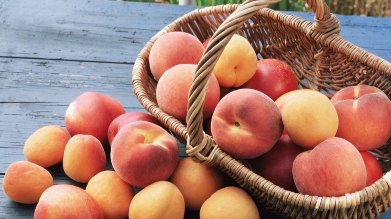 basket of peaches