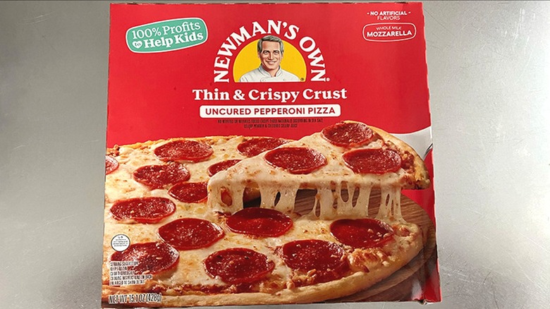 Newman's Own thin and crispy pepperoni pizza