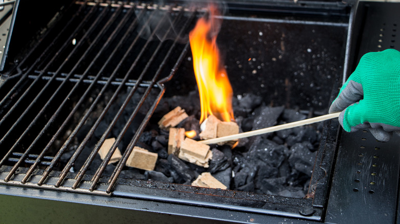 Lighting a grill