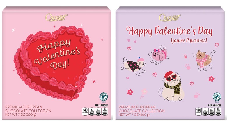 Two varieties of Choceur Valentine's Mini Chocolate Box