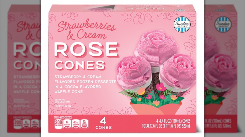 Sundae Shoppe Strawberries & Cream Rose Cones