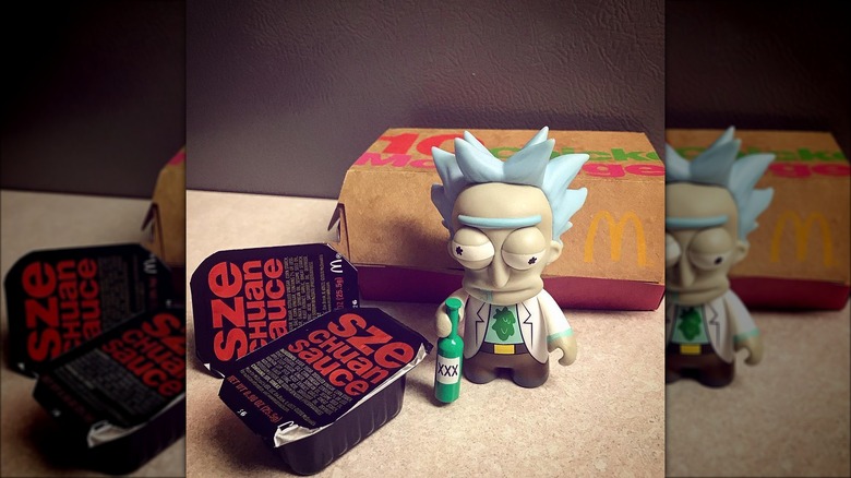 McDonald's Szechuan sauce and a Rick doll