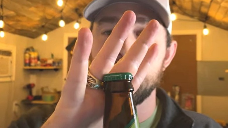 ring opening beer bottle