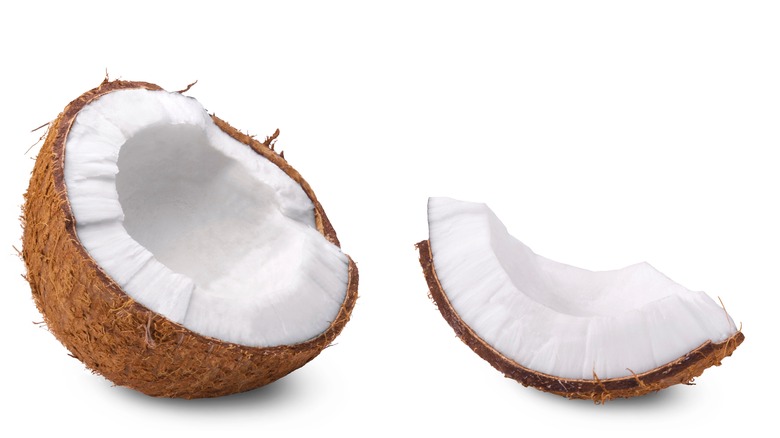 Coconut half, and coconut quarter