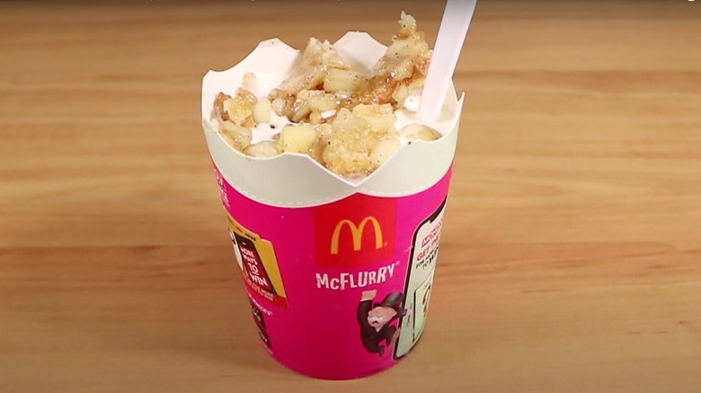 Apple Pie McFlurry on wooden table