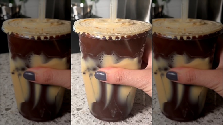 Cracking chocolate latte on TikTok