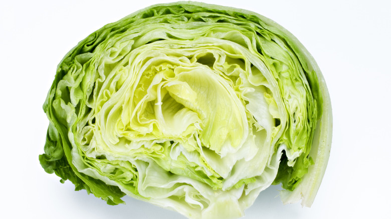 half a head of iceberg lettuce