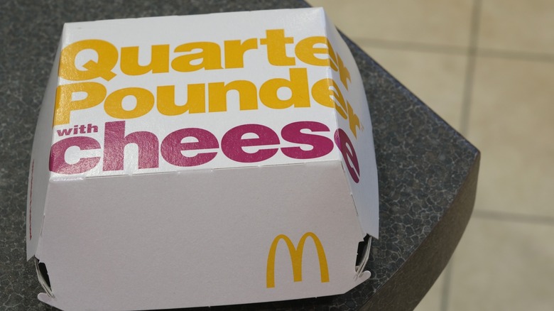 McDonald's Quarter Pounder with Cheese in box