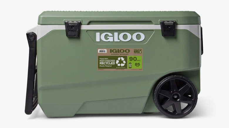 An image of a 90-quart Igloo roller cooler