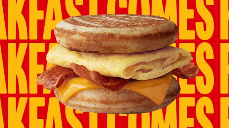 A header image from McDonald's X account reading "breakfast comes first"