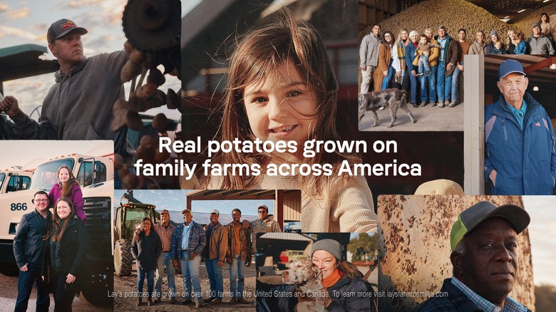 The end card of Lay's "Little Farmer" commercial shows farming families