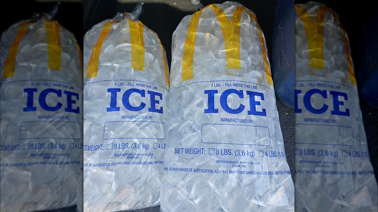 bags of ice from McDonalds