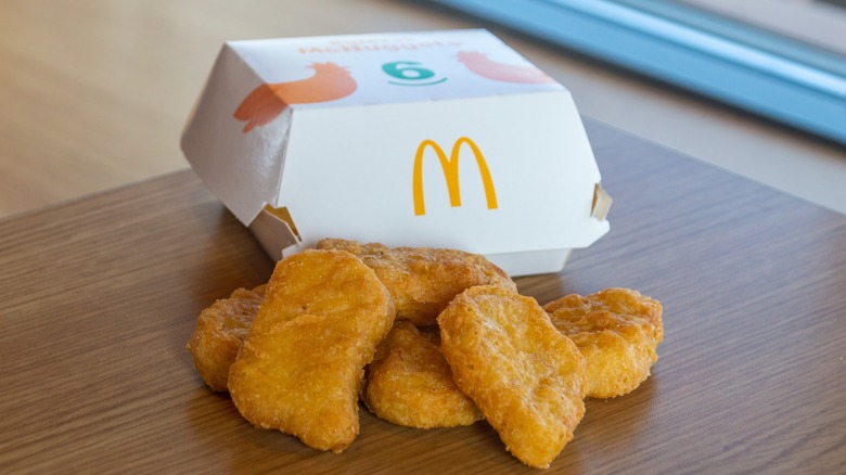 Chicken McNuggets on table