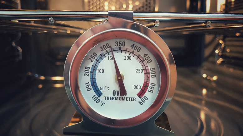 oven thermometer in oven