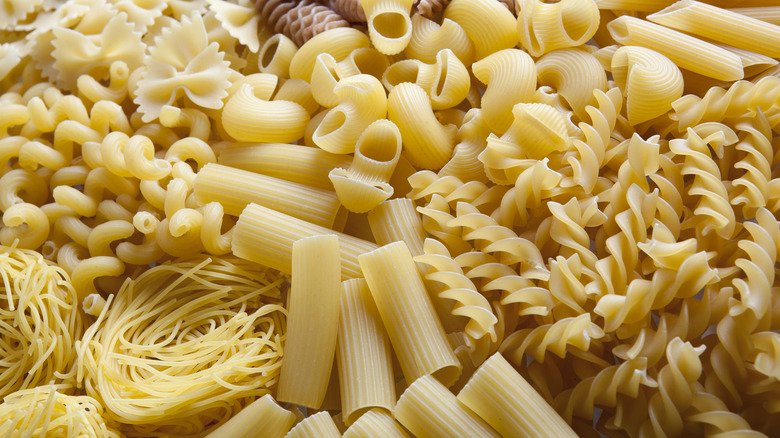 various pasta shapes