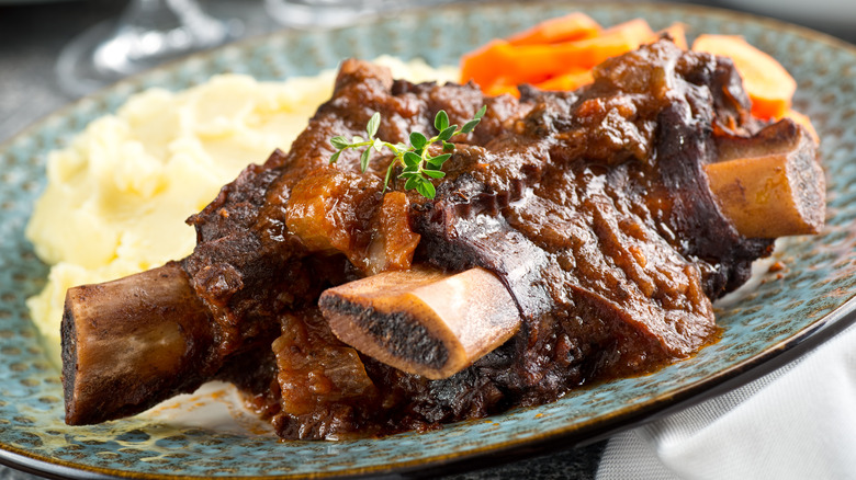 braised short ribs on plate